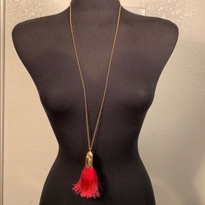 Gold and Pink Tassel Necklace!!!